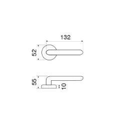 Дверная ручка на розетке Fimet 1028 Tasha F20 Никель матовый 03.0015.02 фото