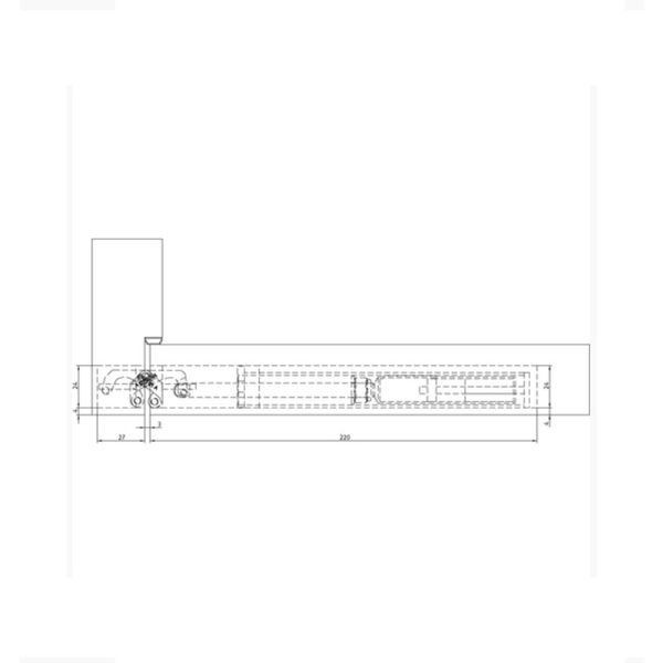 Прихована петля з доводчиком Anselmi AN 108 3D SC 45 газовий до 45 кг 014 Хром матовий 11.0011.01 фото