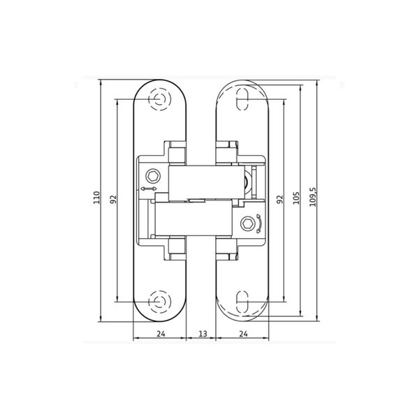 Скрытая петля с доводчиком Anselmi AN 108 3D SC 45 газовый до 45кг 014 Хром матовый 11.0011.01 фото