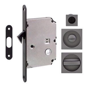 Дверна ручка купе для розсувних дверей Fimet 3667R+LOCK+MQ F15 Антрацит 03.0056.03 фото
