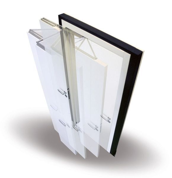 Комплект: Раздвижная система "книжка" Celegon Srl Compack LP80 до 50 кг, 2 створки Левая Нержавеющая сталь 49.0003.01 фото