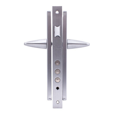 Комплект: Дверна ручка на планці RDA Blade PZ 85мм + замок Хром матовий 23.0105.02 фото