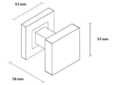 Дверная ручка-кноб Metal-Bud SGK Квадратная Inox Нержавеющая сталь 07.0032.01 фото