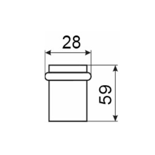 Дверний обмежувач (стопор) підлоговий, гумовий RDA 5937 Латунь полірована 23.0036.01 фото