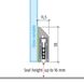 Випадаючий поріг для скляних дверей Planet KG-S narrow p FH+RD | 48 dB протипожежний 585-460мм Сірий 29.0011.01 фото 3