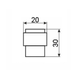 Дверной ограничитель ( стопор ) напольный, резиновый RDA 113 Хром полированный 23.0035.02 фото 2