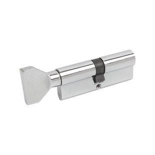 Дверной цилиндр ( сердцевина ) Bruno SECURITY P40*40мм поворотник/ключ Хром полированный 38375 фото