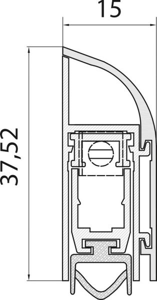 Випадаючий поріг для дверей Comaglio Comax 1450 830-630мм Коричневий 28.0022.01 фото