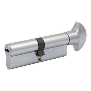 Дверний циліндр (серцевина) Securemme K1 3100PCS45451X5 P45*45мм поворотник/ключ Хром матовий 37.0033.01 фото